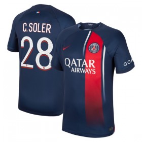 Günstige Fußballtrikots Paris Saint-Germain 2023-24 C. Soler 28 Heimtrikot Kurzarm